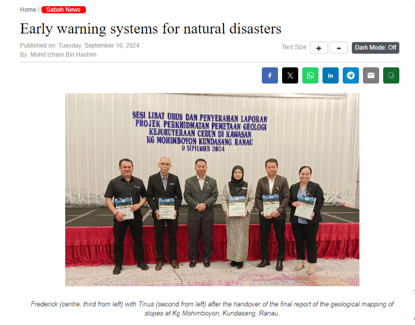 Early warning systems for natural disasters