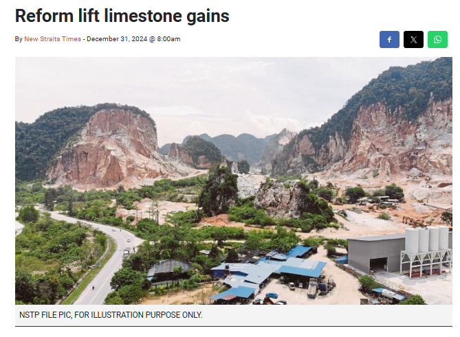 Reform lift limestone gains