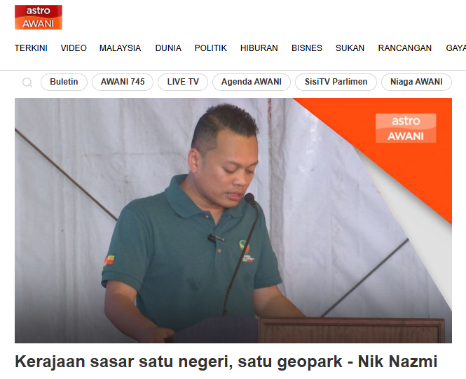 Kerajaan sasar satu negeri, satu geopark - Nik Nazmi