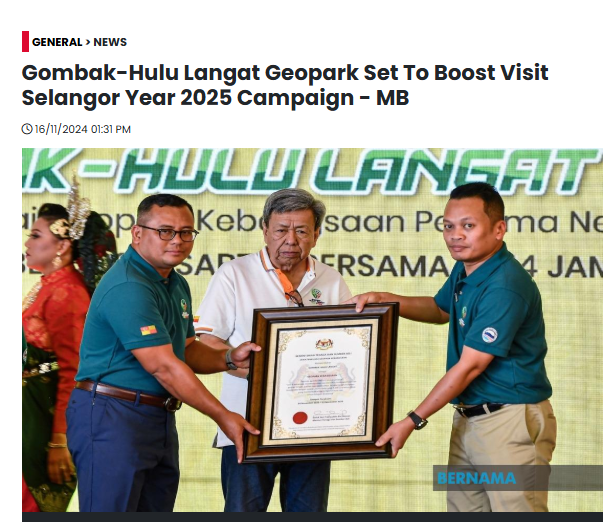 Gombak-Hulu Langat Geopark Set To Boost Visit Selangor Year 2025 Campaign-MB