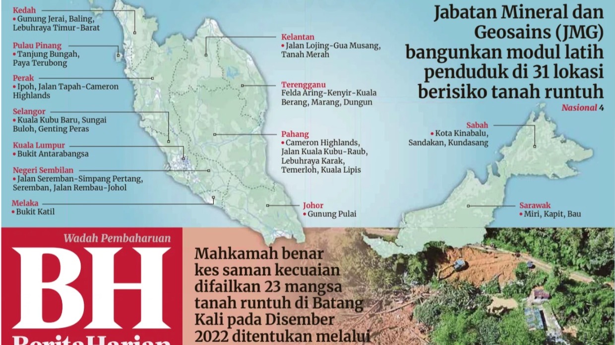 Modul latih penduduk kenal pasti awal risiko berlaku tanah runtuh